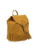 Hiveaxon Tan Brown Fringe Backpack